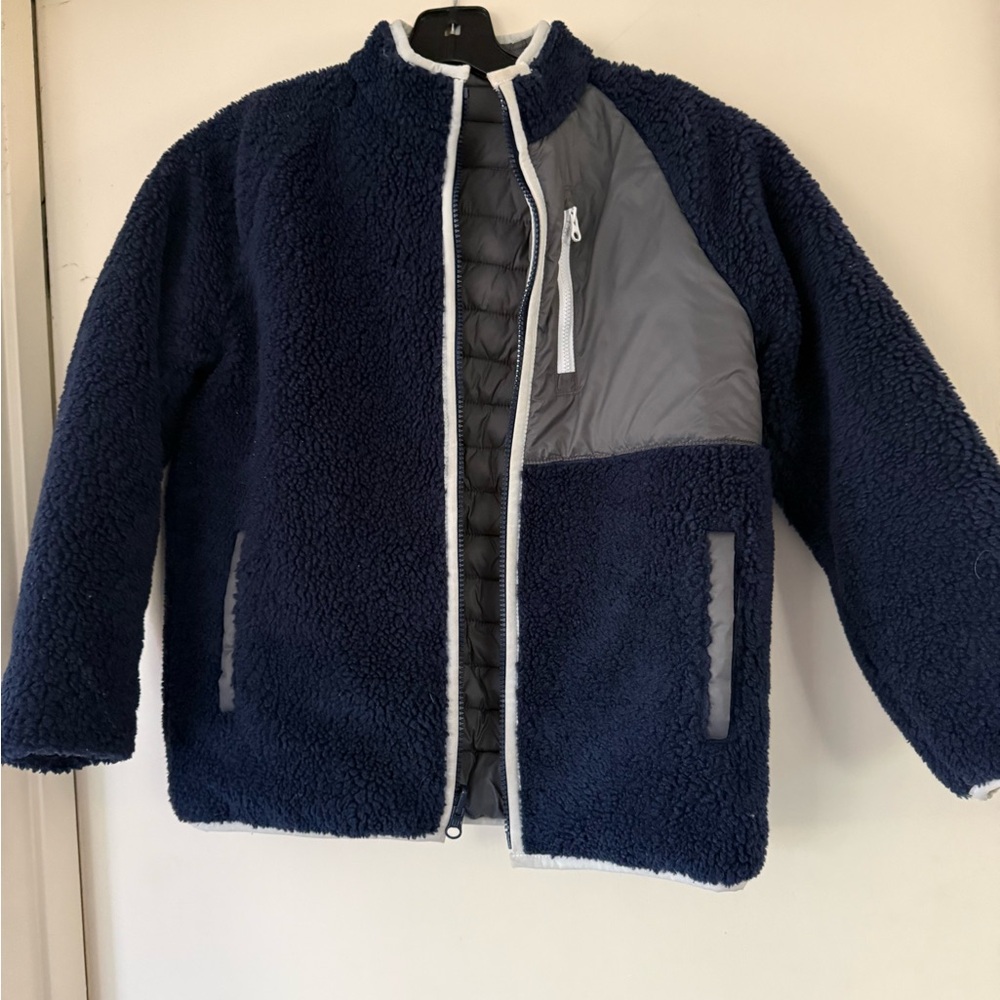 GAP Navy and Gray Kids Puffer Jacket
